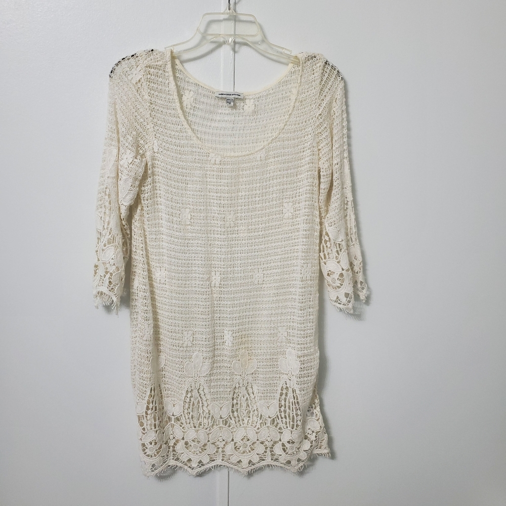 American Eagle Light Overlay Sweater